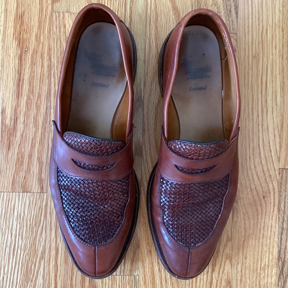 Allen Edmonds “Leyland” Slip On D Width Woven Leather Shoes - Picture 9 of 15